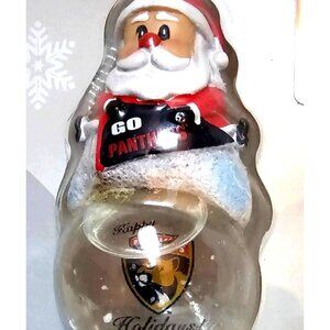 Florida Panthers Santa Snow Globe Ornament Collectible Christmas NHL New